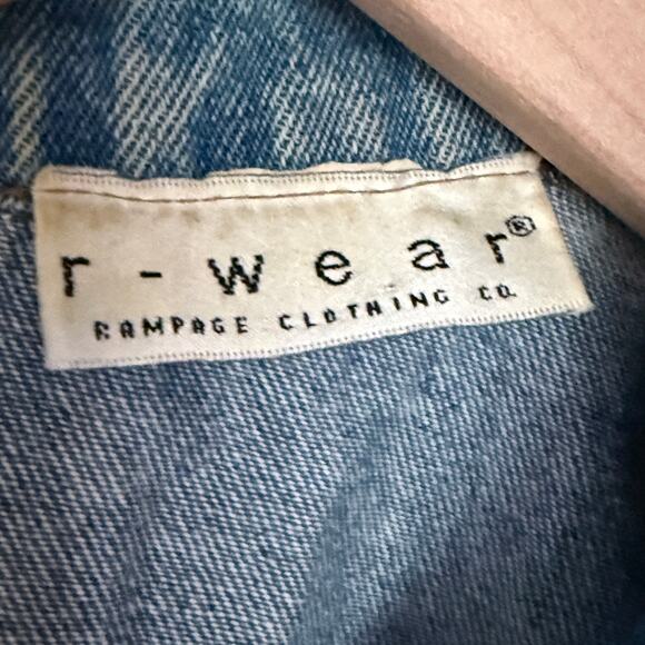 Rampage R Wear Vintage Denim Button Sleeveless Vest 90s Woman Junior Size 5 - Picture 4 of 8